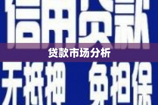 芮城贷款市场分析