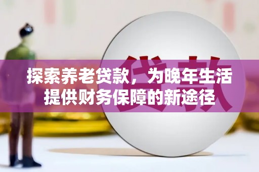 芮城探索养老贷款，为晚年生活提供财务保障的新途径